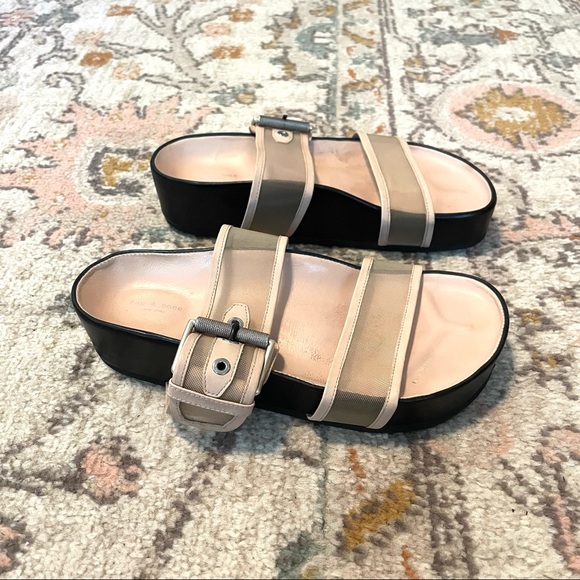 rag & bone | Shoes | Rag Bone Evin Nude Mesh Platform Slide Sandals | Poshmark